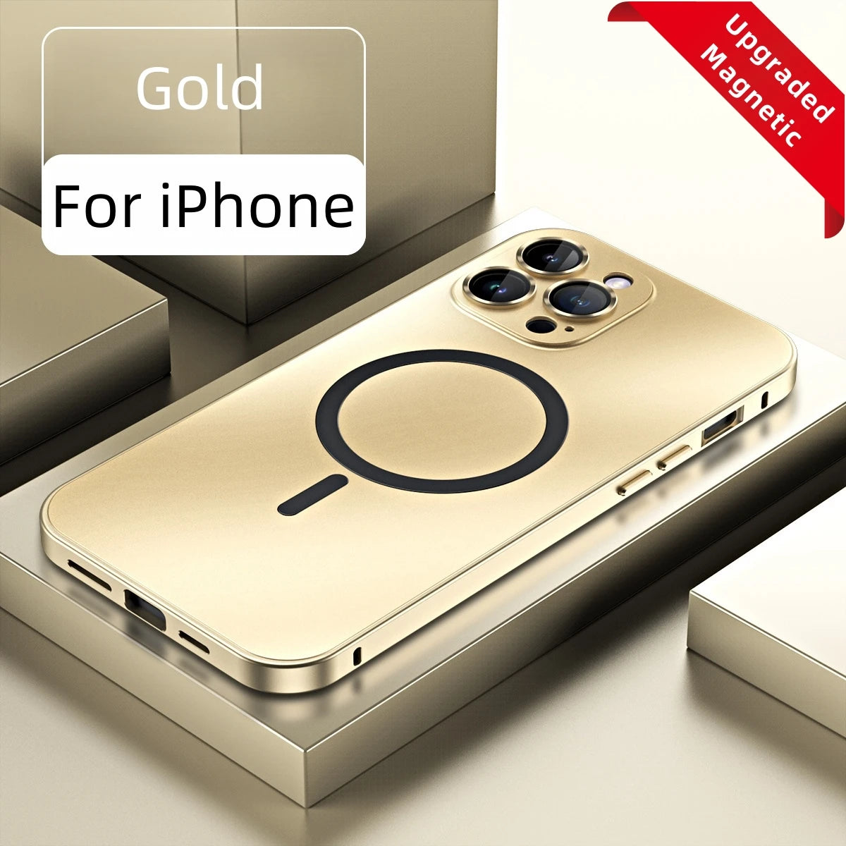 Luxury Metal Frame MagSafe Case