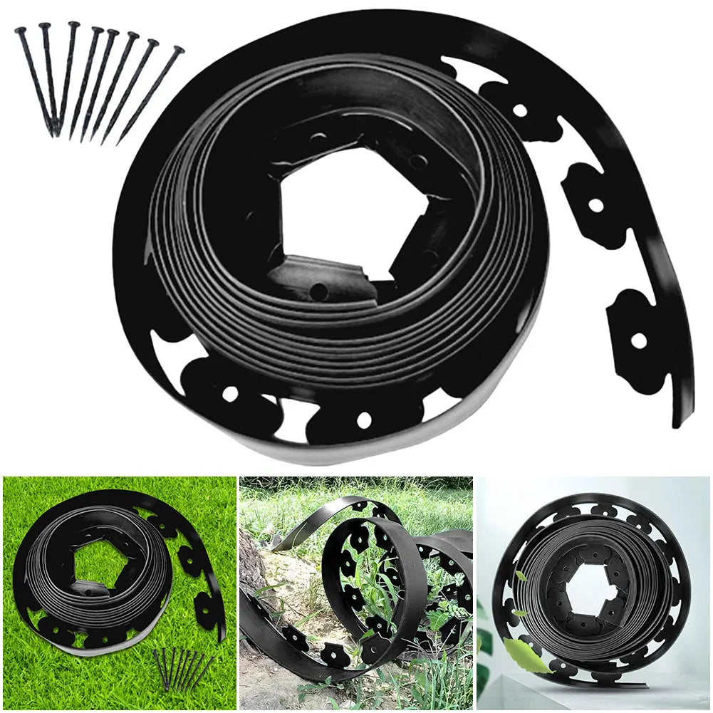 Garden Lawn Edging Border Kit with Spikes