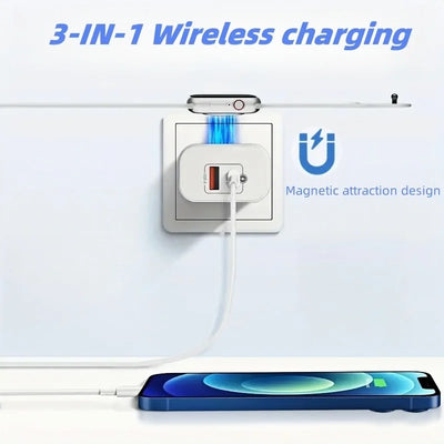 3-in-1 Fast Charging Wall Charger