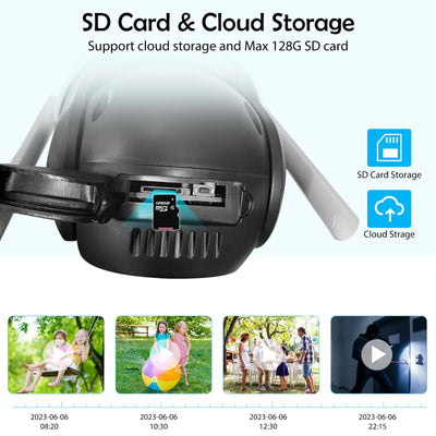 6MP Dual-Lens PTZ PoE Security Camera System