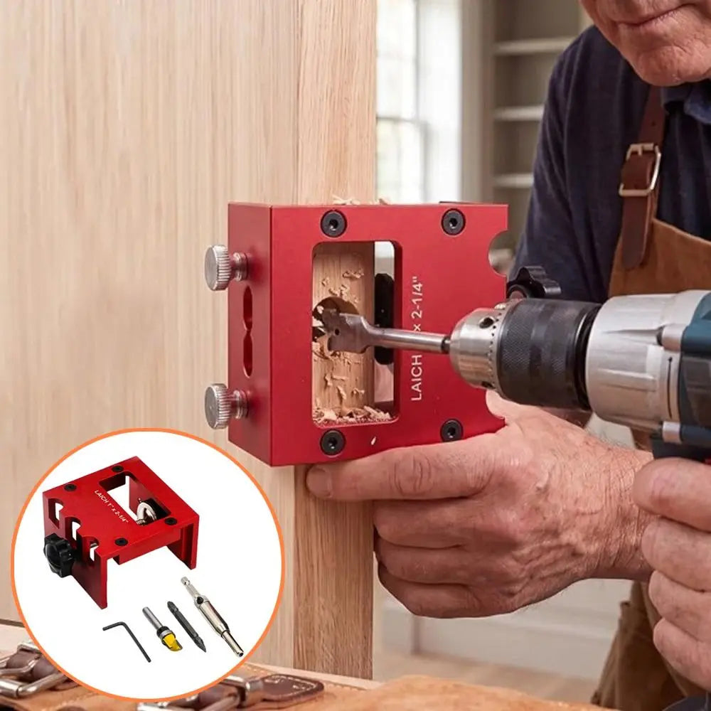 Precision Aluminum Door Lock Mortising Jig Kit