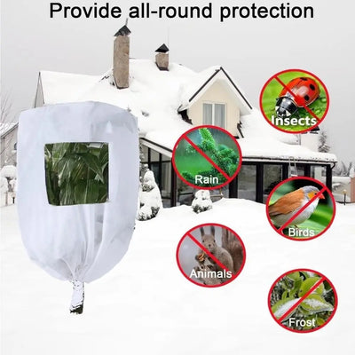 Non-Woven Plant Frost Cover Bag with View Window & Zipper