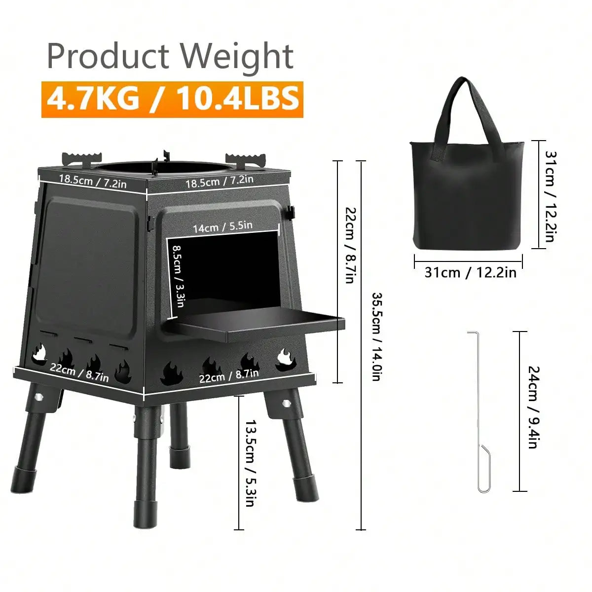 Portable Wood Burning Camping Stove