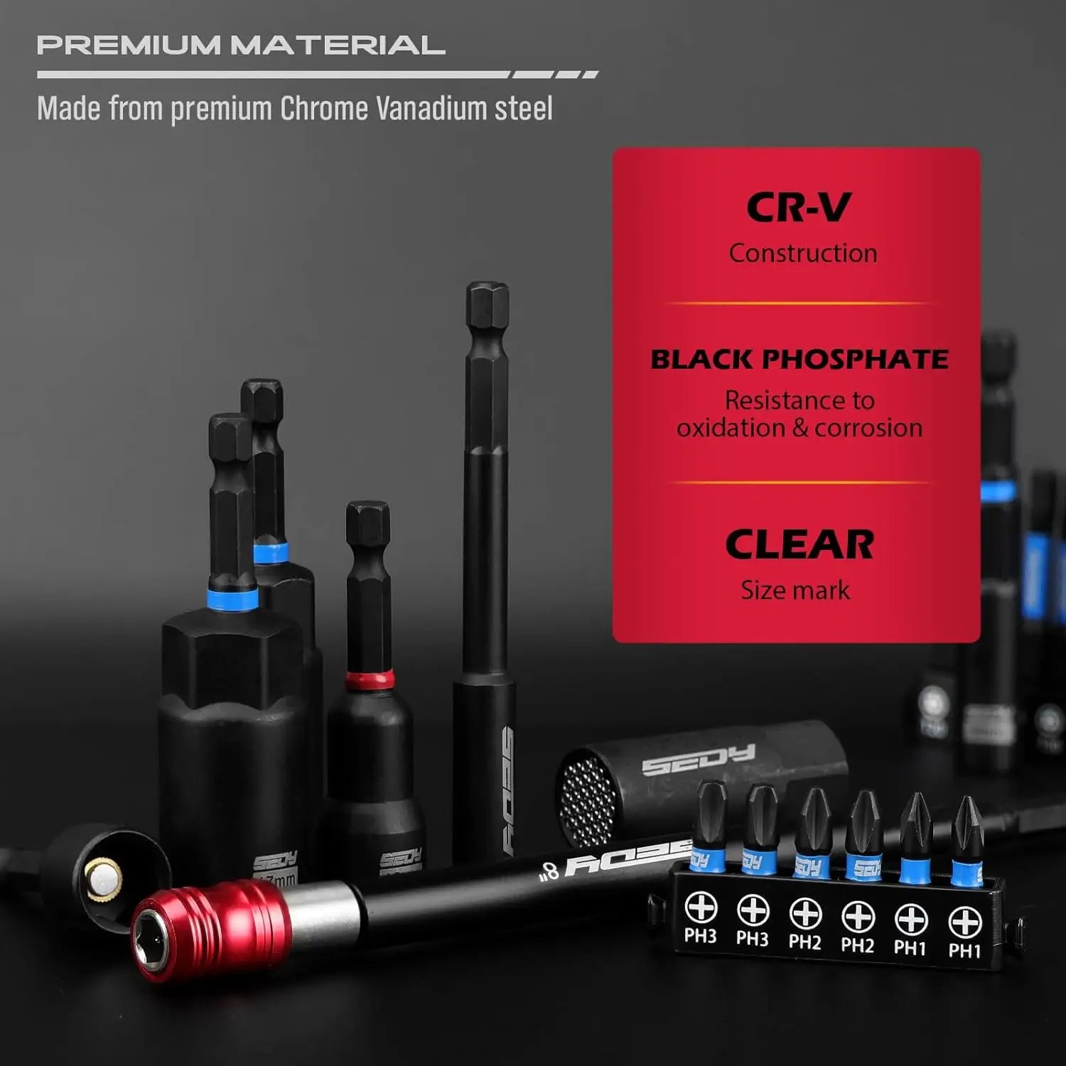 80-Piece Magnetic Impact Nut Driver Set