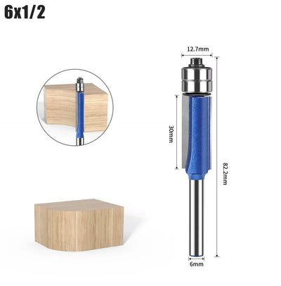 Flush Trim Router Bit with Dual Bearings