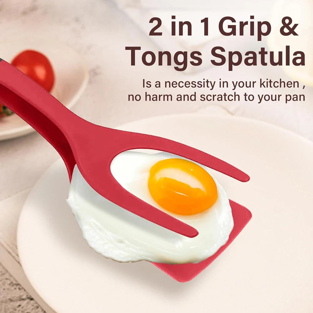 2-in-1 Flip Spatula Tongs