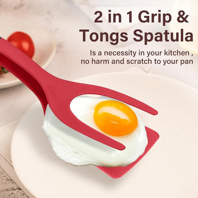 2-in-1 Flip Spatula Tongs