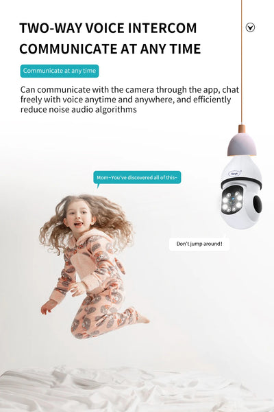 360° E27 WiFi Light Bulb Security Camera