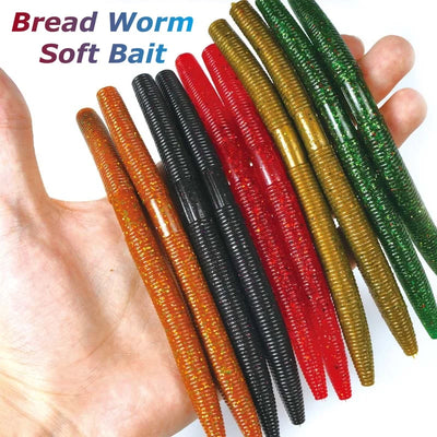 Soft Worm Fishing Lures Set 4"/5.5"