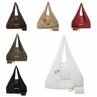 Foldable Reusable Shopping Tote Bag with Keychain