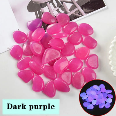 100Pcs Luminous Stones for Garden Path & Walkways