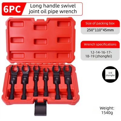 6PCS Universal Tubing Wrench Set