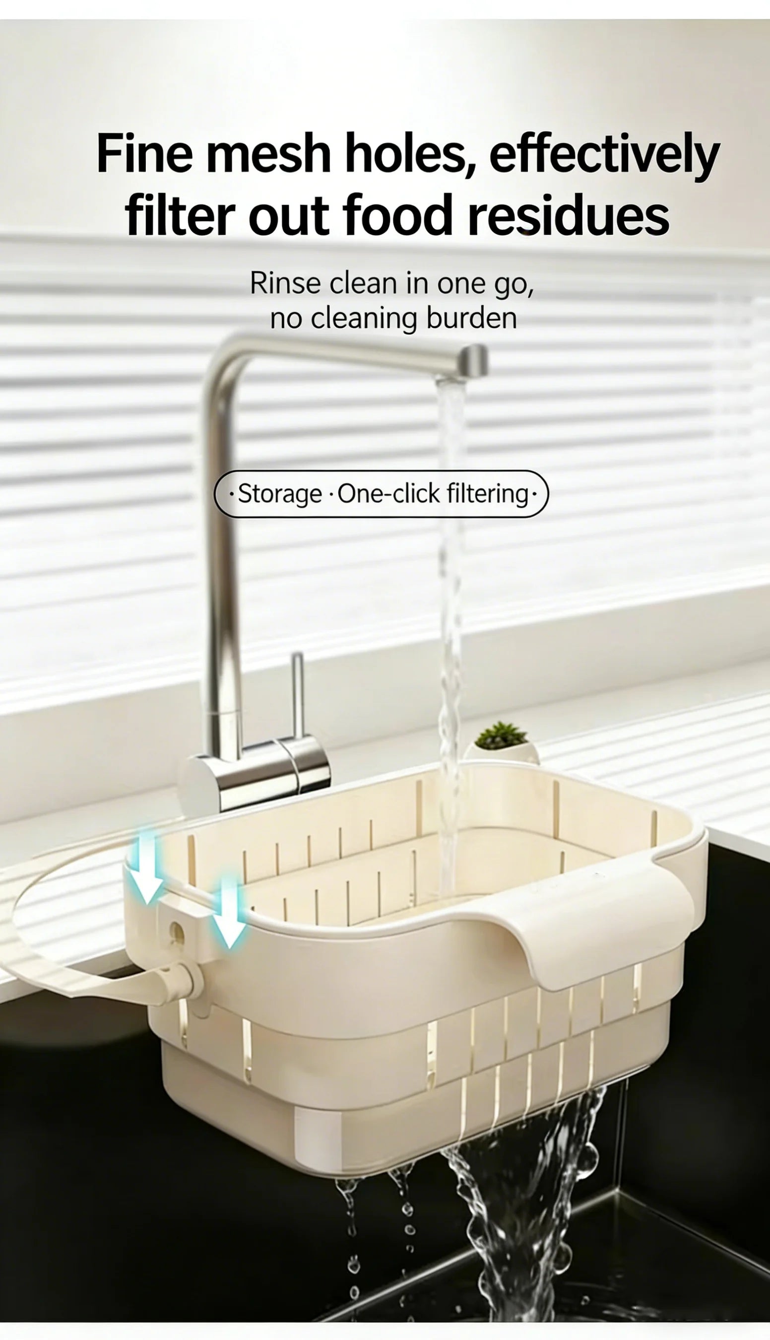 Foldable Sink Colander Basket