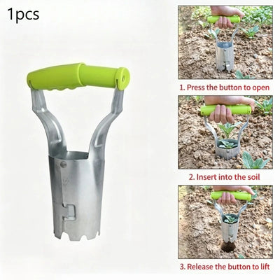 Manual Garden Seed Dispenser & Adjustable Plant Seeder Drill Tool