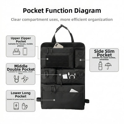 Multi-Pocket Car Seat Organizer Bag