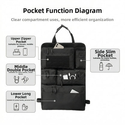Multi-Pocket Car Seat Organizer Bag