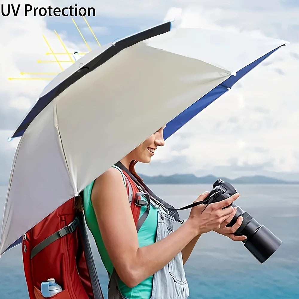 Double Layer Umbrella Fishing Hat