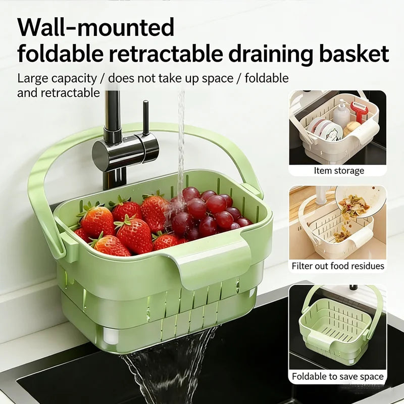 Foldable Sink Colander Basket