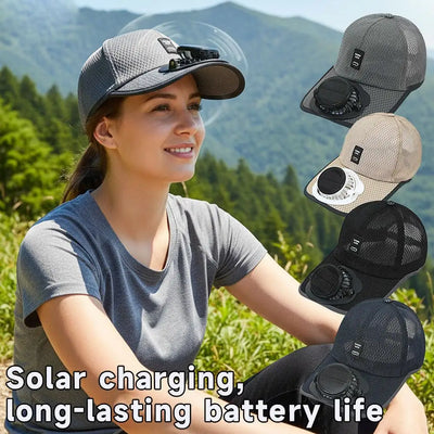 Solar Cooling Fan Hat