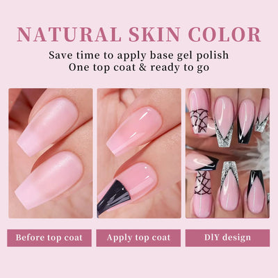 150 piezas de uñas postizas almendradas color nude – estilo ballet