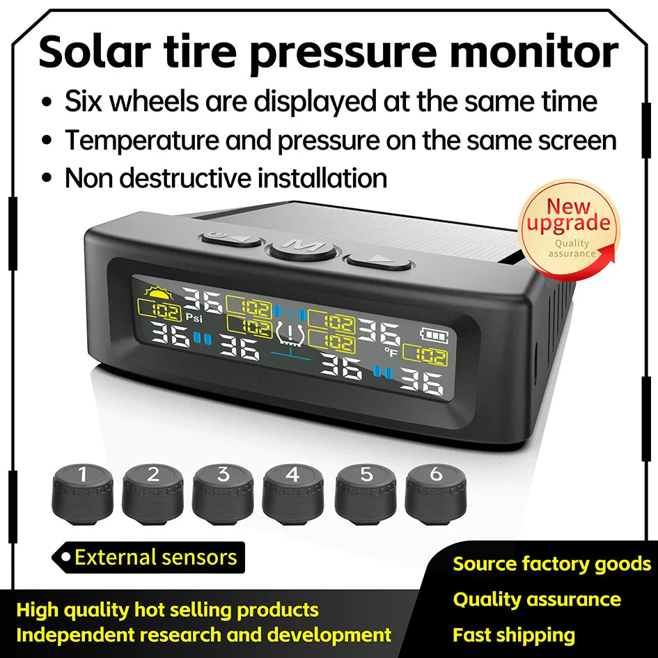 Solar TPMS Car Tire Pressure Sensors