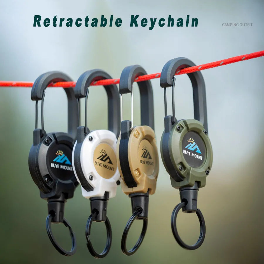 2-Pack Heavy-Duty Retractable Tactical Keychain