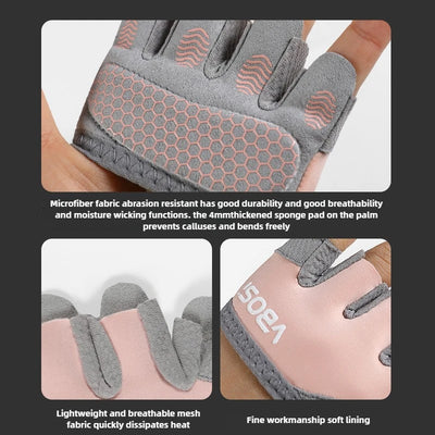 Four-Finger Non-Slip Fitness & Pilates Gloves