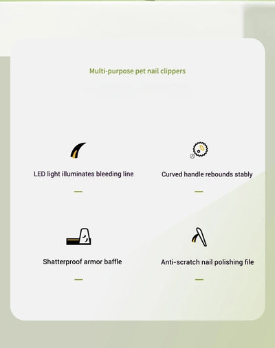 LED Pet Nail Clipper with Safety Guard