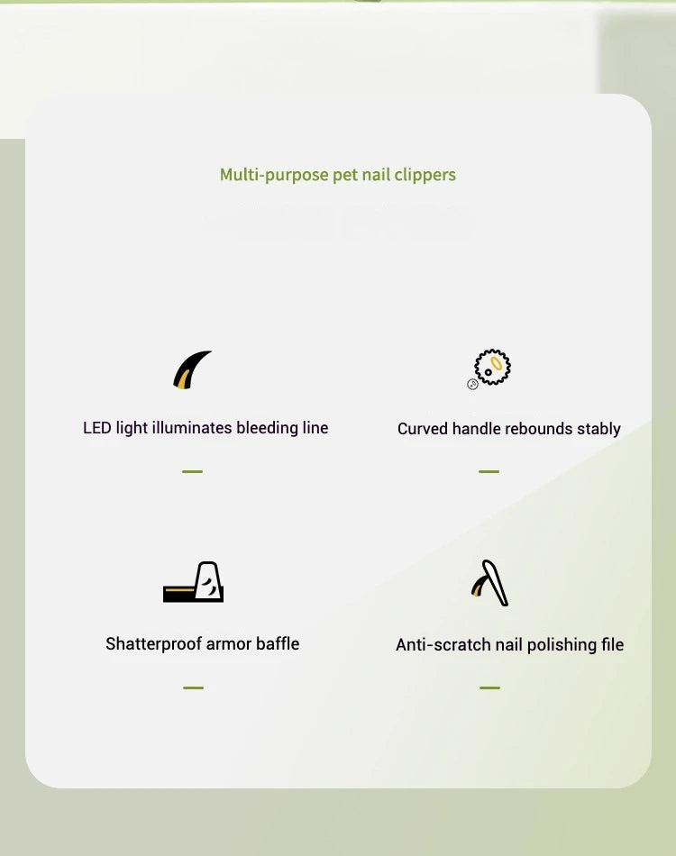 LED Pet Nail Clipper with Safety Guard