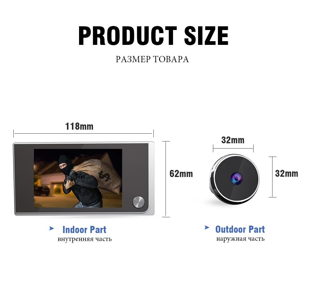 3.5" Digital Door Peephole Viewer