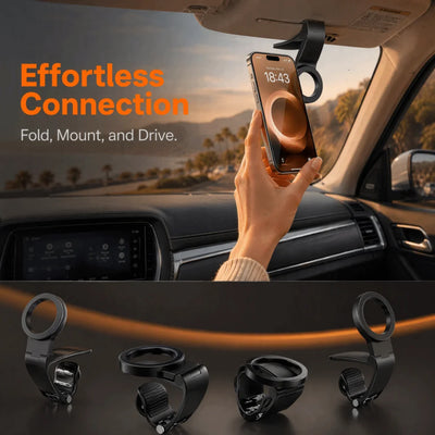 Magnetic Dashboard Car Phone Holder with Metal Ring