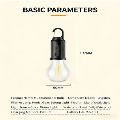 Bulb Light - Solar & Type-C Charging