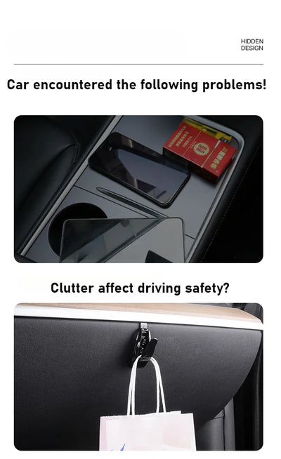 Tesla Model 3/Y Hidden Glove Box Storage Hook