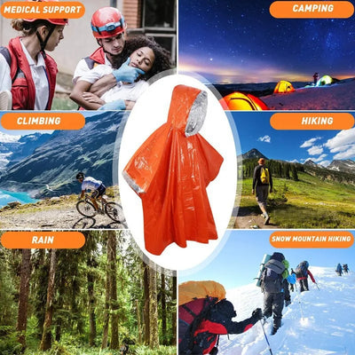 Emergency Rain Poncho Kit with Pouch