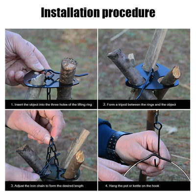Portable Camping Tripod Grill Stand
