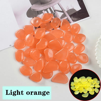 100Pcs Luminous Stones for Garden Path & Walkways