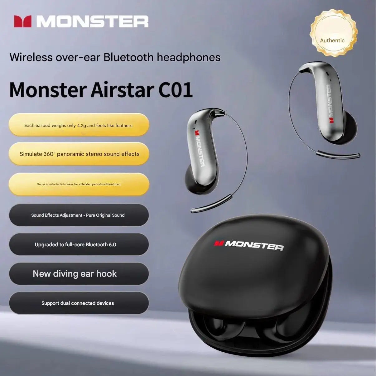 Bluetooth OWS Ear Hook Headphones