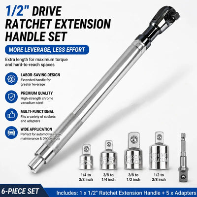 Extended 1/2-Inch Ratchet Wrench