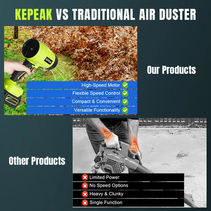 Cordless Turbo Air Blower 21V – High-Speed 180,000 RPM