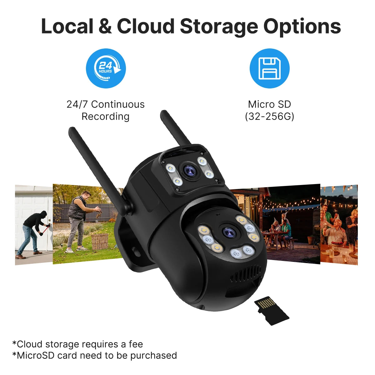 8MP Dual-Lens Outdoor PTZ WiFi Security Camera