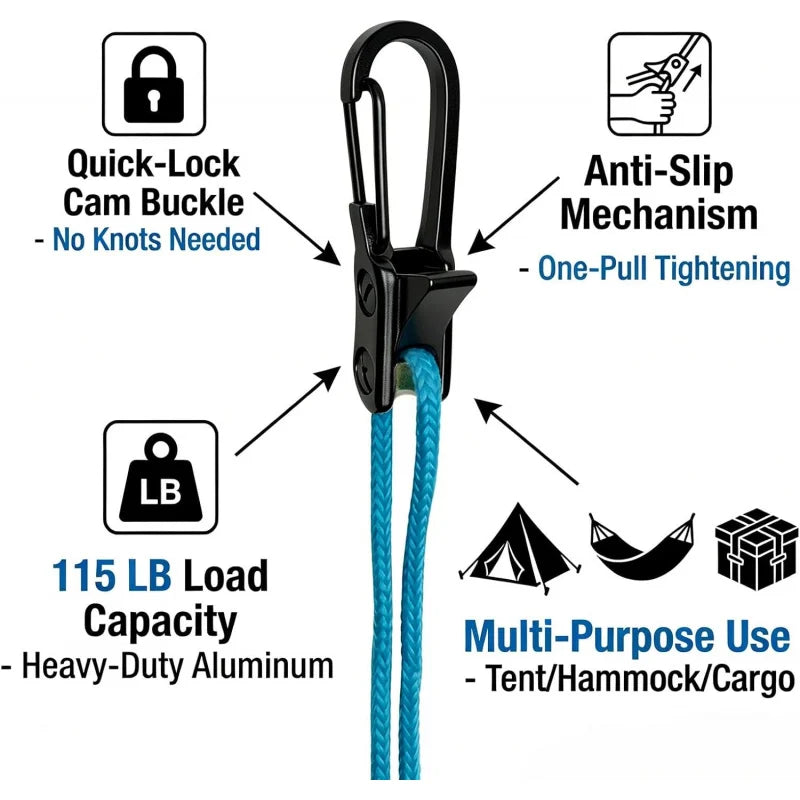 6-Pack Heavy-Duty Roller Rope Tensioners