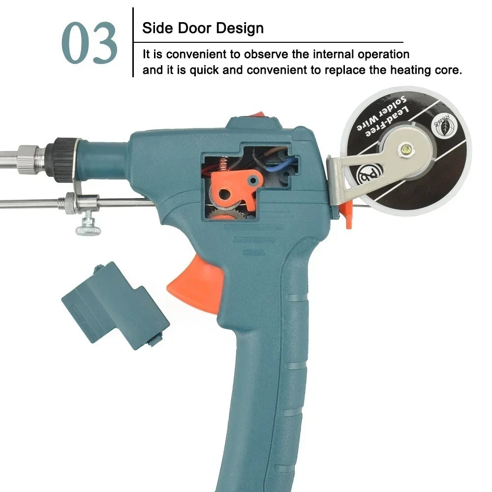 60W Automatic Soldering Gun with Wire Feeder