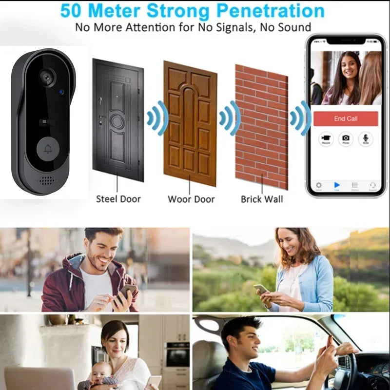 Video Doorbell Camera with Live Phone View