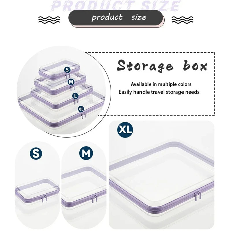 Transparent Zipper Storage Bag