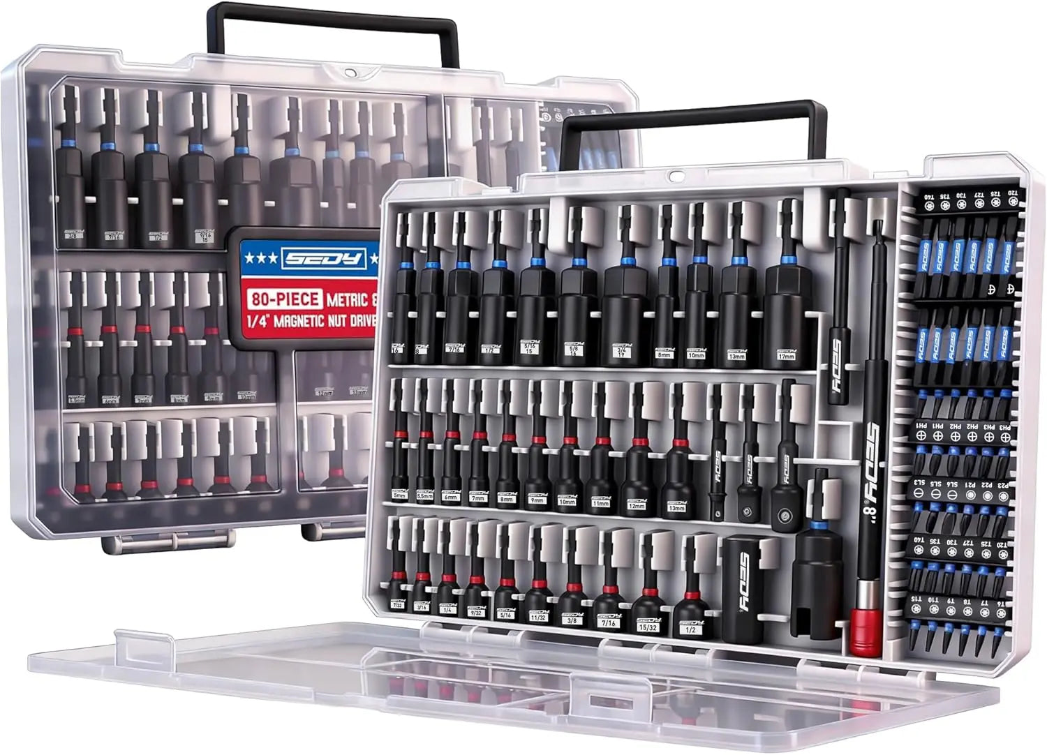 80-Piece Magnetic Impact Nut Driver Set