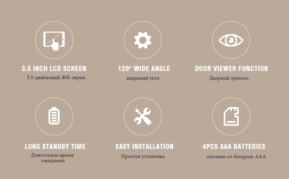 3.5" Digital Door Peephole Viewer