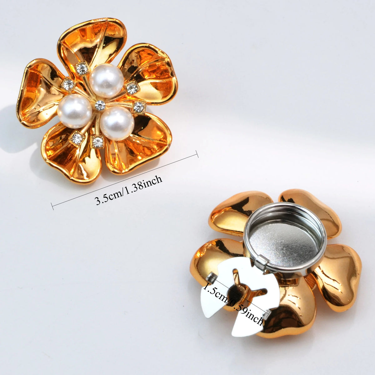 Elegant Flower Button Covers for Shirts & Blouses – 2PCS