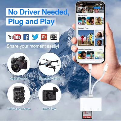 5-in-1 USB 3.0 SD & TF Card Reader Adapter