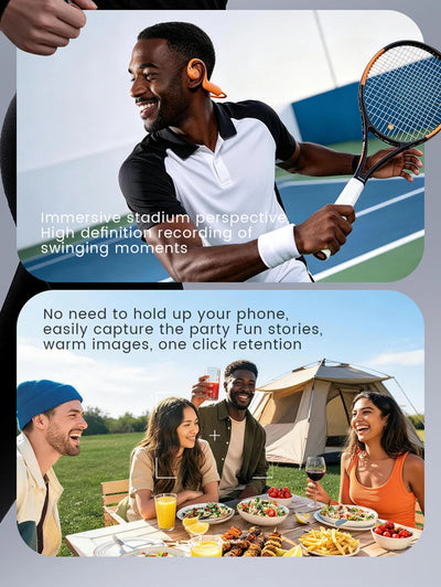 4K Smart Sports Earphones with 8MP Camera