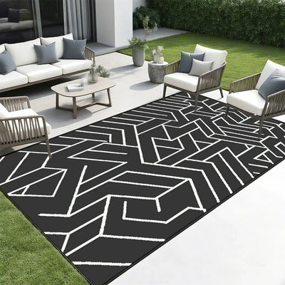 Reversible Waterproof Outdoor Plastic Straw Mat